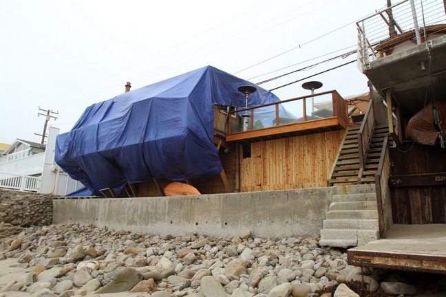 Ricki Lake's charred beach home