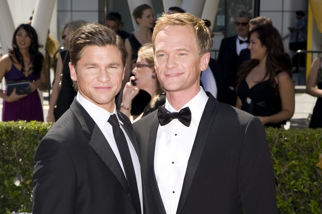 Neil Patrick Harris, tuxedo, David Burtka