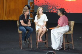 Nicole Kidman white dress, gold bracelets, oprah, keith urban