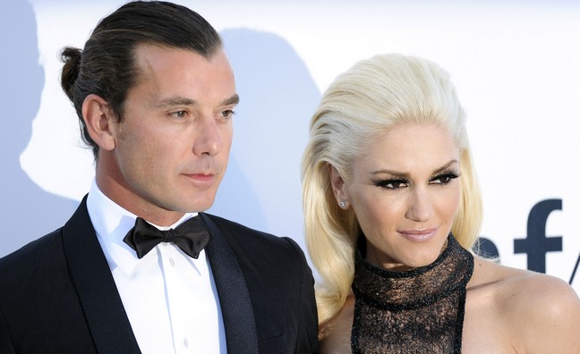 Gwen Stefani, black dress, Gavin Rossdale tuxedo