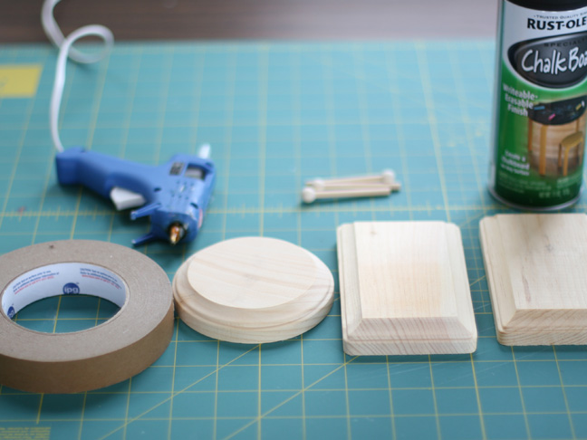 glue gun wood rounds