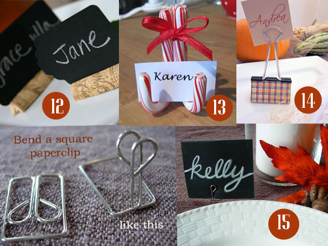 15 Easy To Make Place Card Ideas