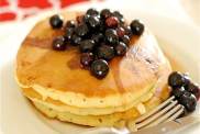 pancakes with blueberry syrup
