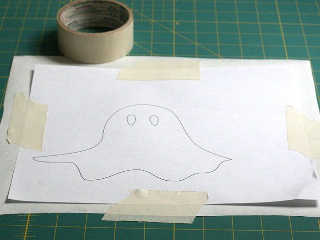 Stenciled Ghost T-Shirt DIY - Step 1