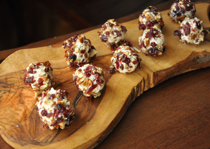 Pecan Cranberry Goat Cheese Balls