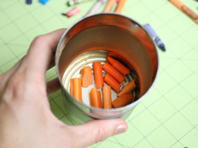 Homemade Rainbow Crayons