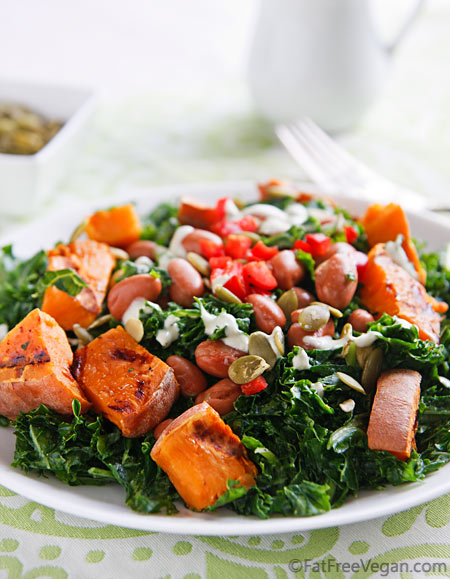 Kale Sweet Potato Pumpkin Seed Salad Recipe