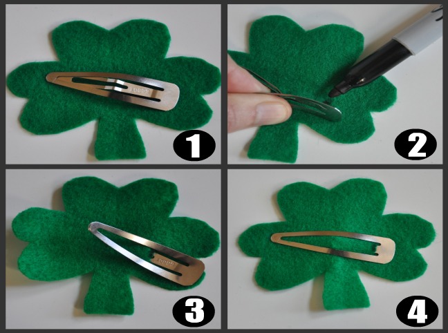 DIY ST PATTYS BARRETTE