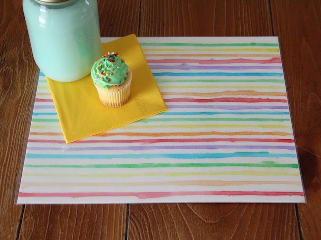 St. Paddy's Day Rainbow Placemat DIY