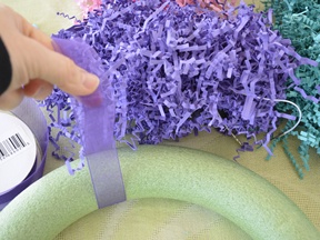 Easter Peeps Wreath DIY - Step 2