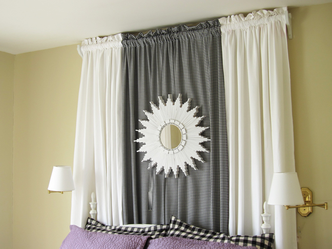 white starburst mirror headboard