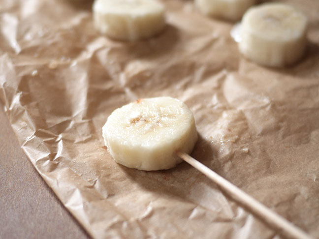 Chocolate Banana Pops Insert Toothpick