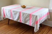 DIY Striped Tablecloth