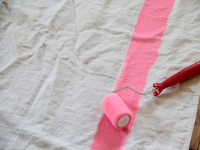 DIY Striped Tablecloth - Step 2