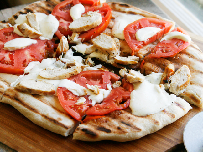 Grilled Chicken Margherita Pizza