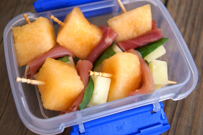 Ham, Cheese, and Melon Kebabs Recipe Main Image