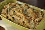 Cheesy Baked Pasta with Spinach and Lemon Recipe
