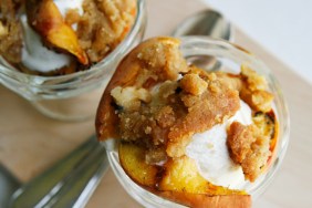 Grilled Peaches and Cream Sundaes Recipe Final Image