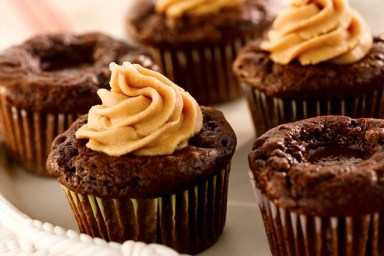 Chocolate Chocolate Peanut Butter Cupcakes