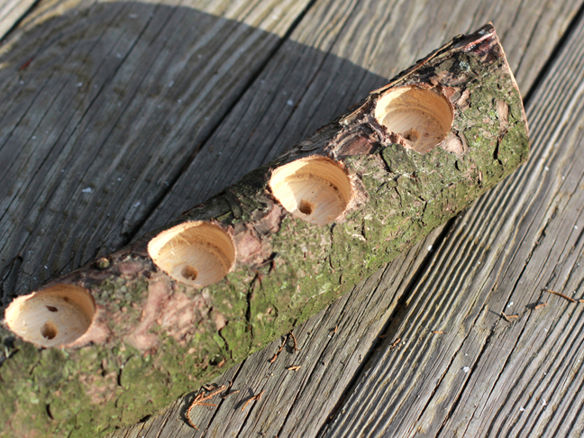 Glittered Tea Light Log - Step 2