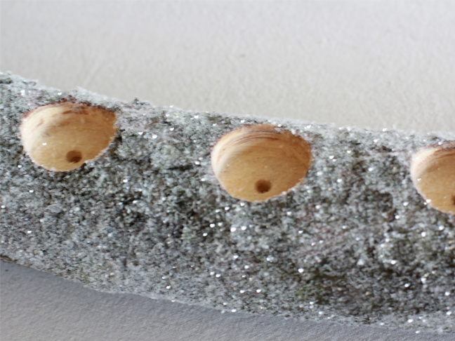 Glittered Tea Light Log - Step 4