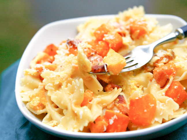 butternut squash carbonara pasta