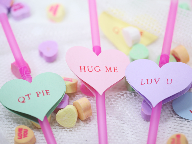 DIY Valentine's Day Straws