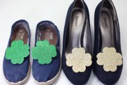 DIY Shamrock Shoe Clips