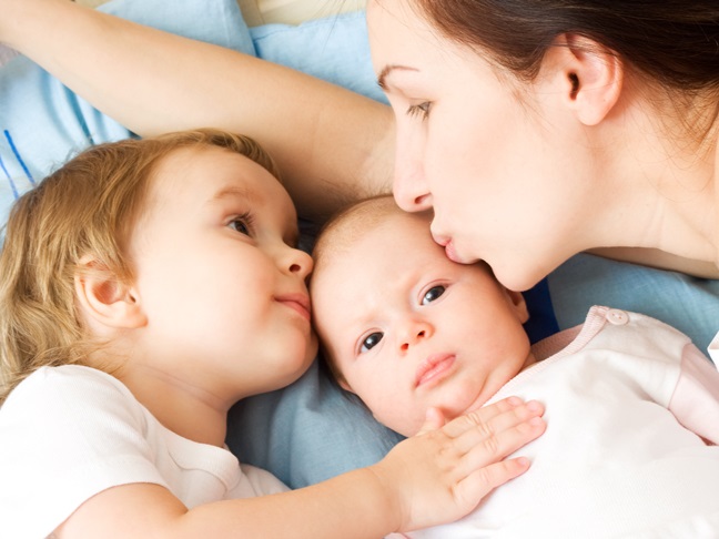 toddler and baby sibling