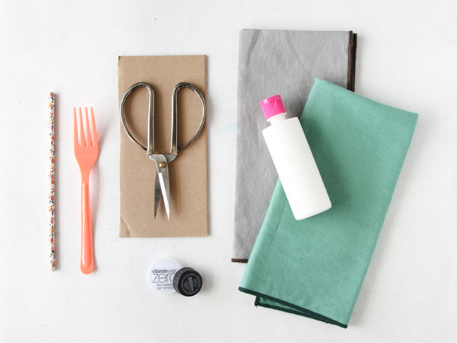 Supplies for DIY Napkin Stamping