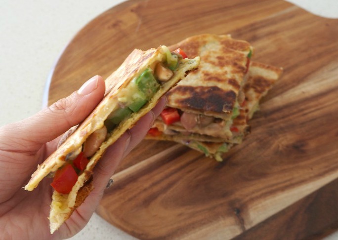 Cheesy Vegetarian Quesadillas with Avocado