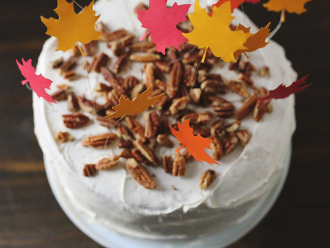 DIY Falling Leaves Cake Topper