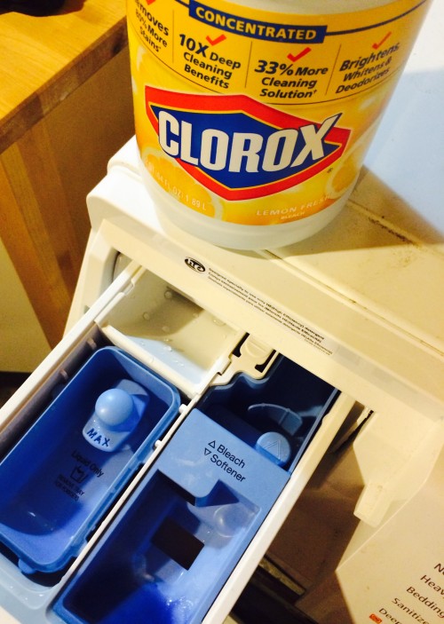 The machine even tells you where to put the Clorox!