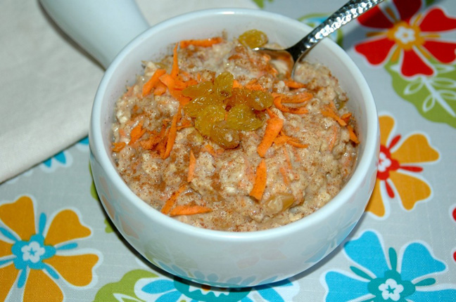 healthy carrot oatmeal with raisins first foods for baby