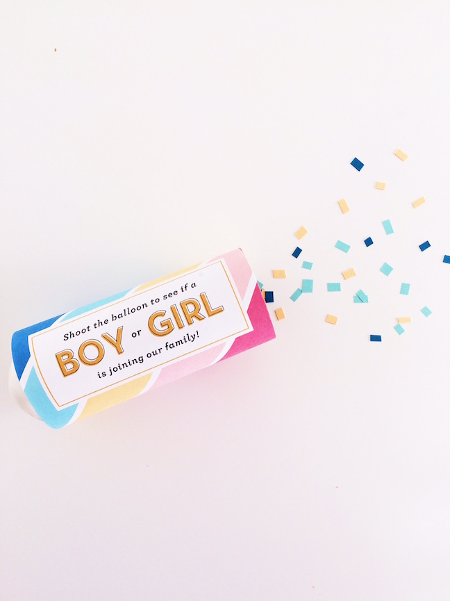 DIY Gender Reveal Confetti Cannons