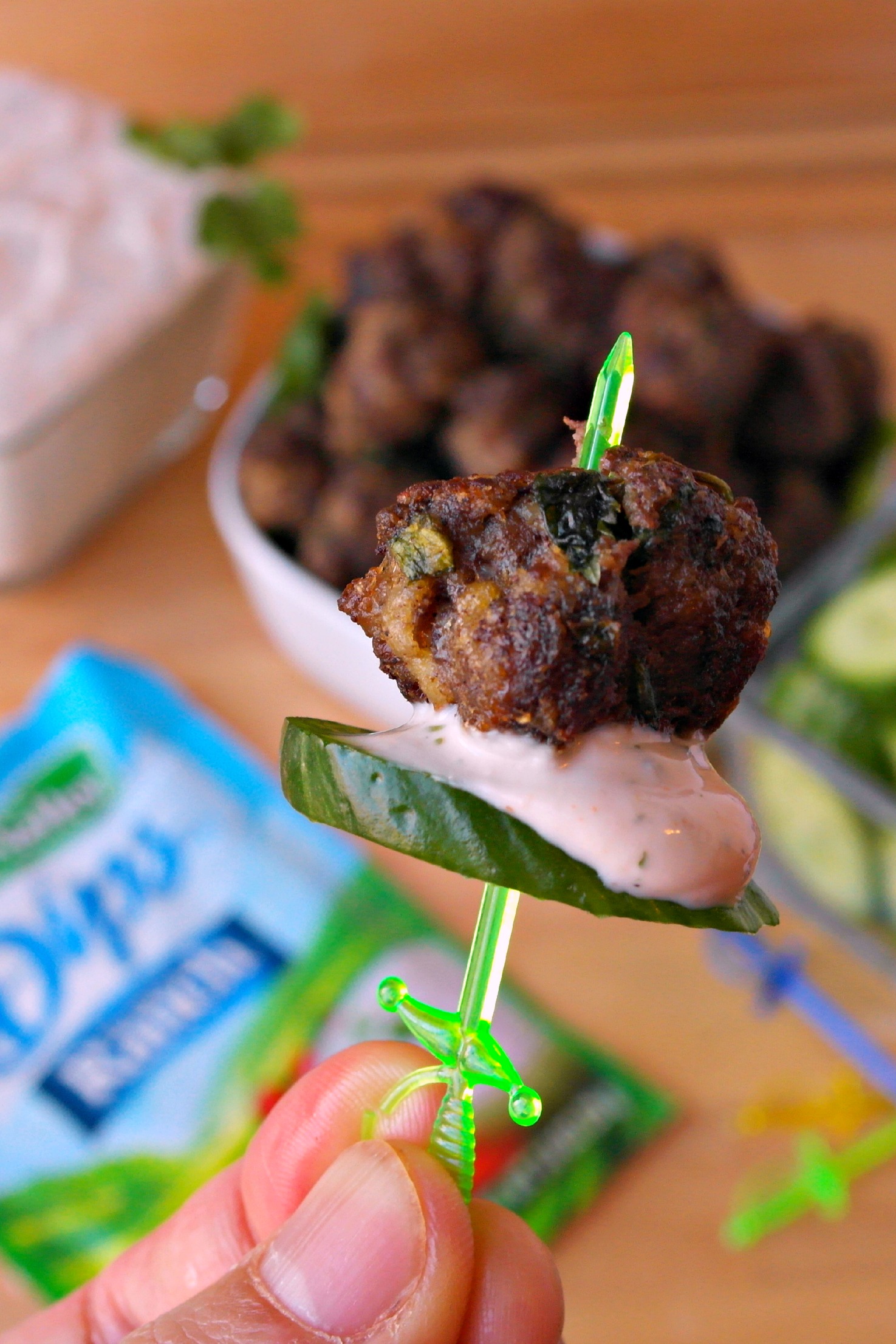 Hidden Valley Ranch Vietnamese Inspired Mini Meatballs