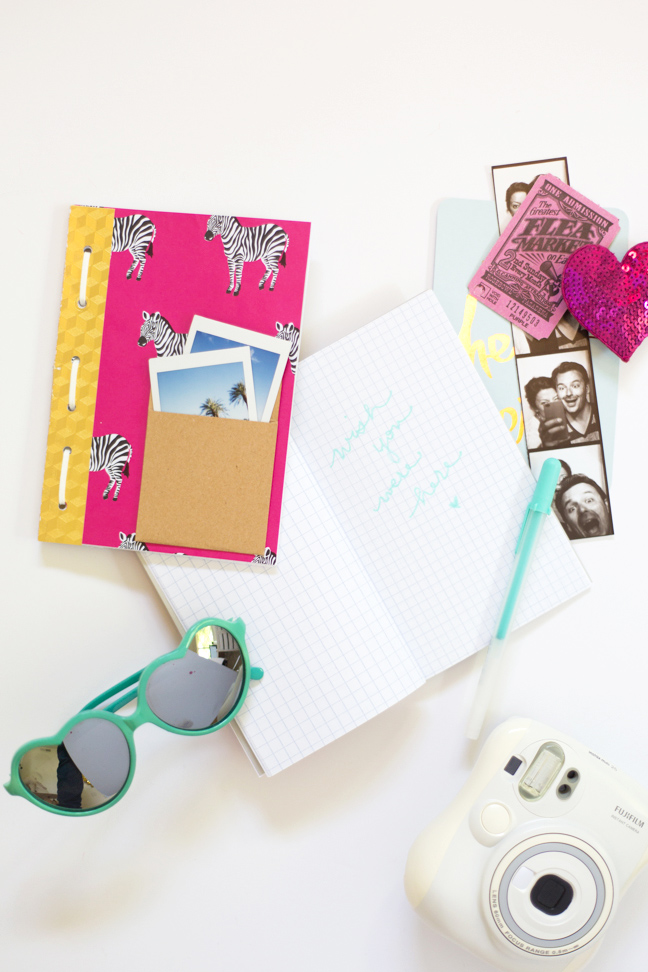 pink-zebra-travel-journal-camera-instax-sunglasses