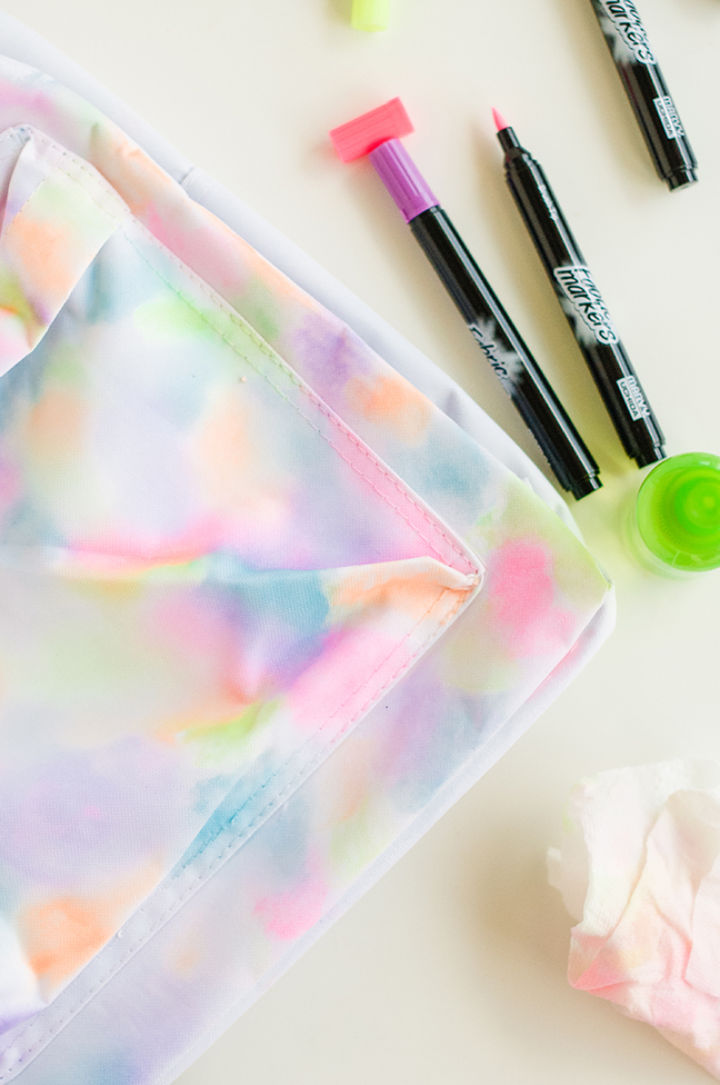 DIY Watercolor Backpack