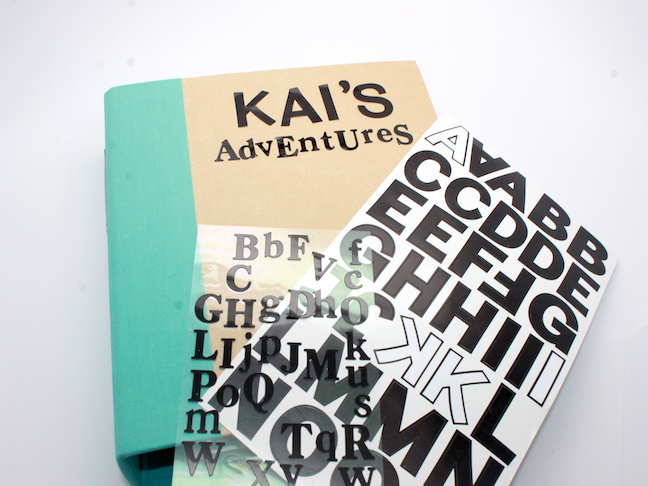 DIY Travel Journal - binder and letter sticker