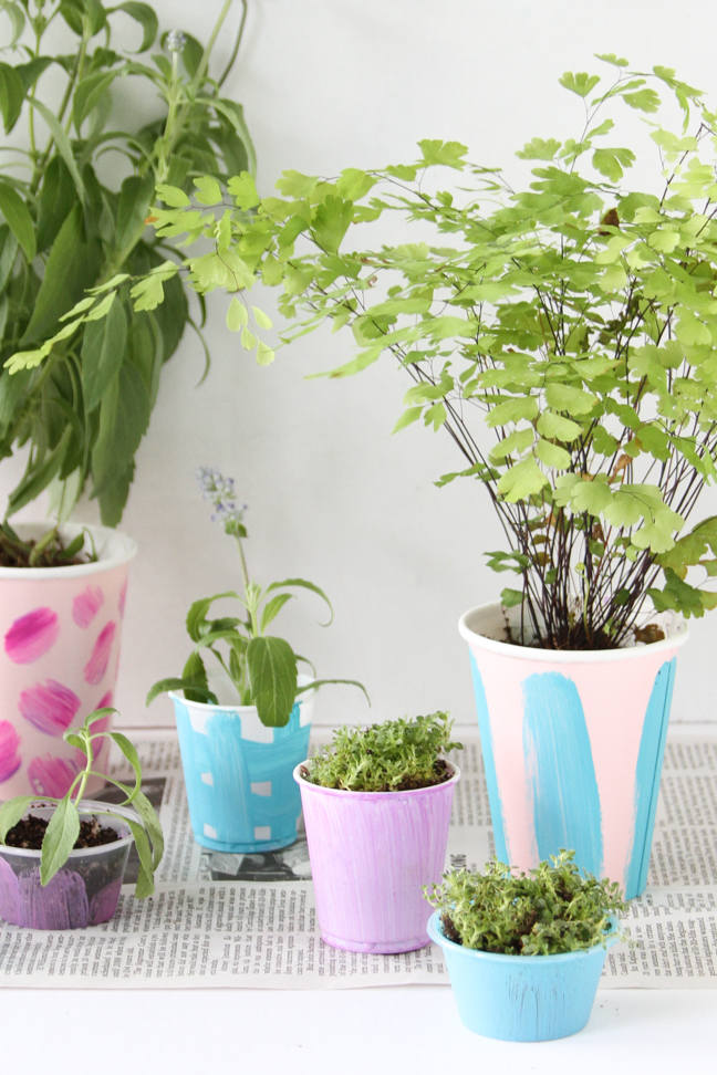 Easy DIY for Kids // Starter Pots Made from Cups