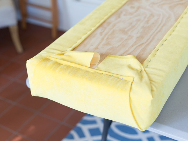 yellow-velvet-upholstery-for-bench