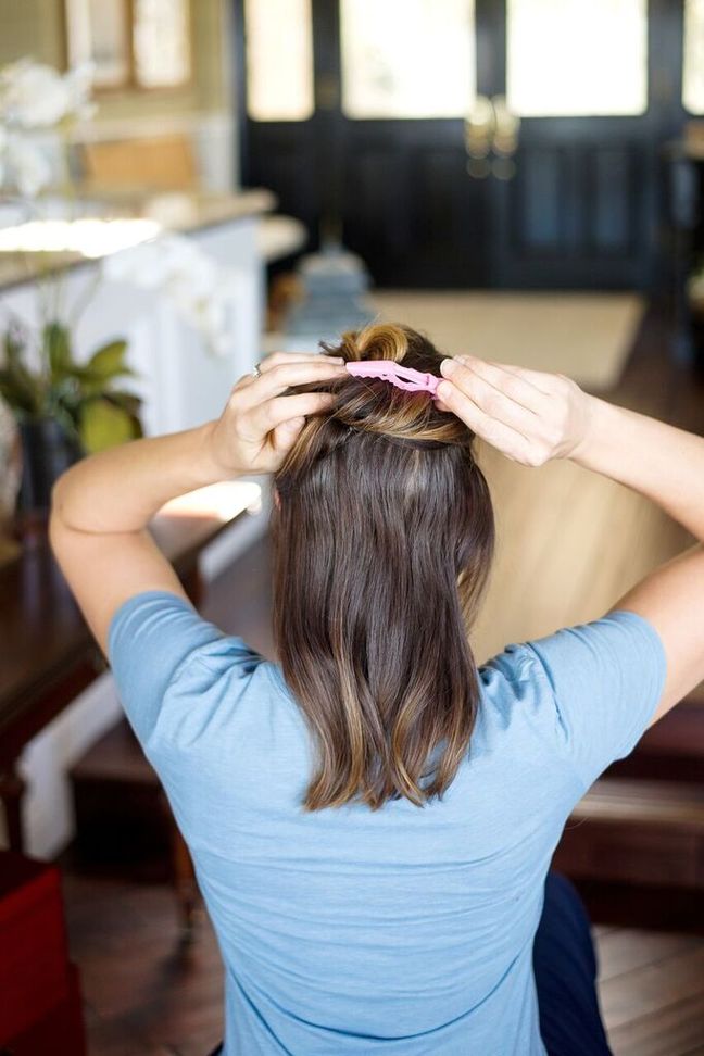 brown hair clip