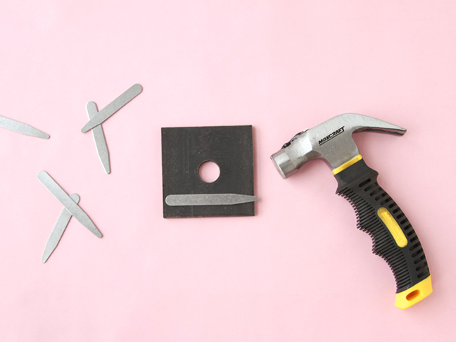 Step 1 // DIY Stamped Metal Collar Stays