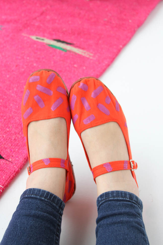 DIY Neon Painted Flats