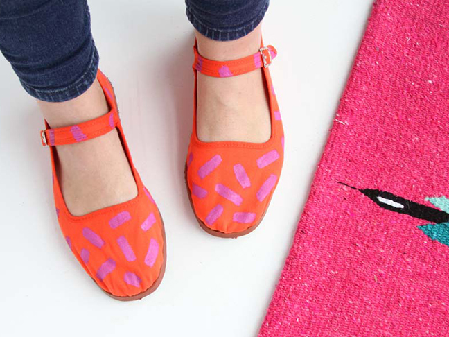 DIY Painted Patterned Shoes