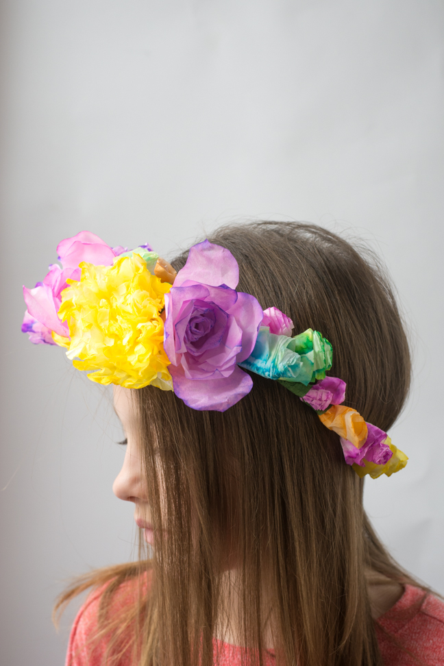 paper flower crown