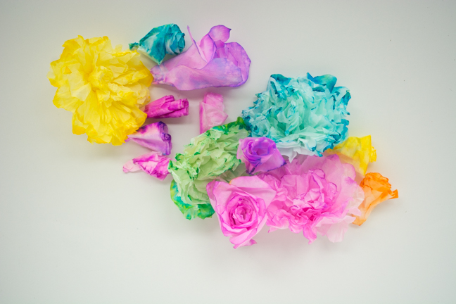 colorful paper flowers