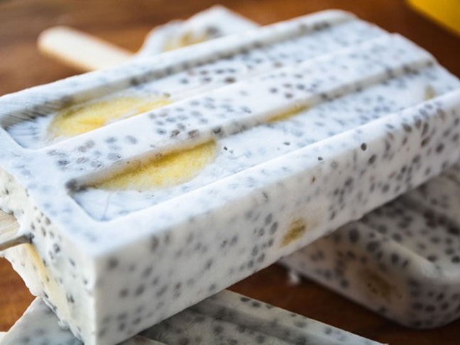 chia seed coconut milk popsicles