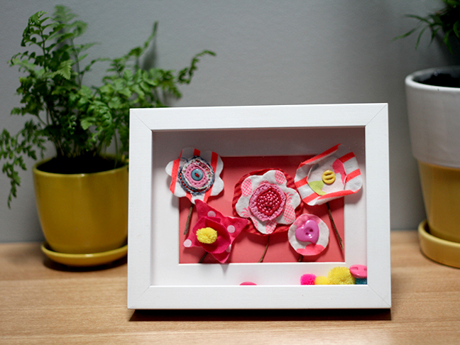 Fabric Flowers Frame