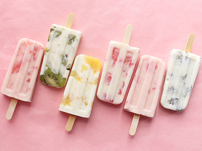 rainbow fruit popsicles